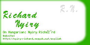 richard nyiry business card